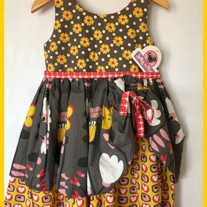 NWT “Jelly the Pug” Girls Apron Dress